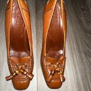 Gucci Women's Tan Leather Heels